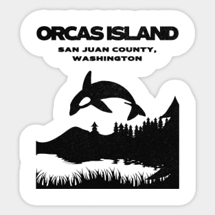 Orcas Island PNW Grunge Aesthetic Sticker